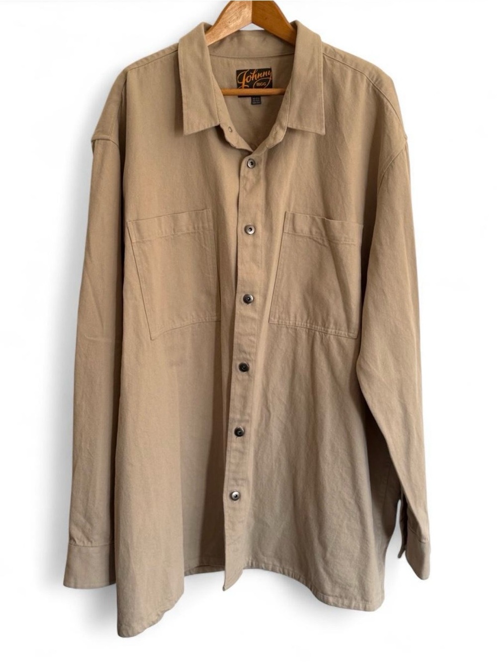 Johnny Bigg Kendrick Twill Overshirt Shacket Stone Beige NWT 3XL Gorpcore